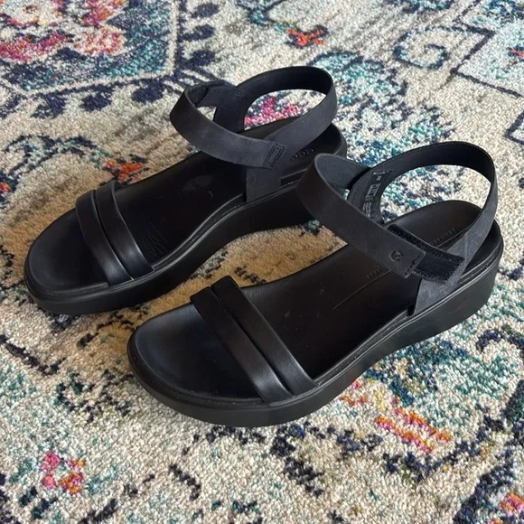 Ecco Flowt Wedge LX Black - Picture 3 of 10